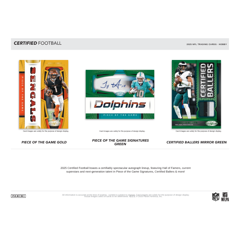 2025 Panini Certified Football Hobby 16 Box Case