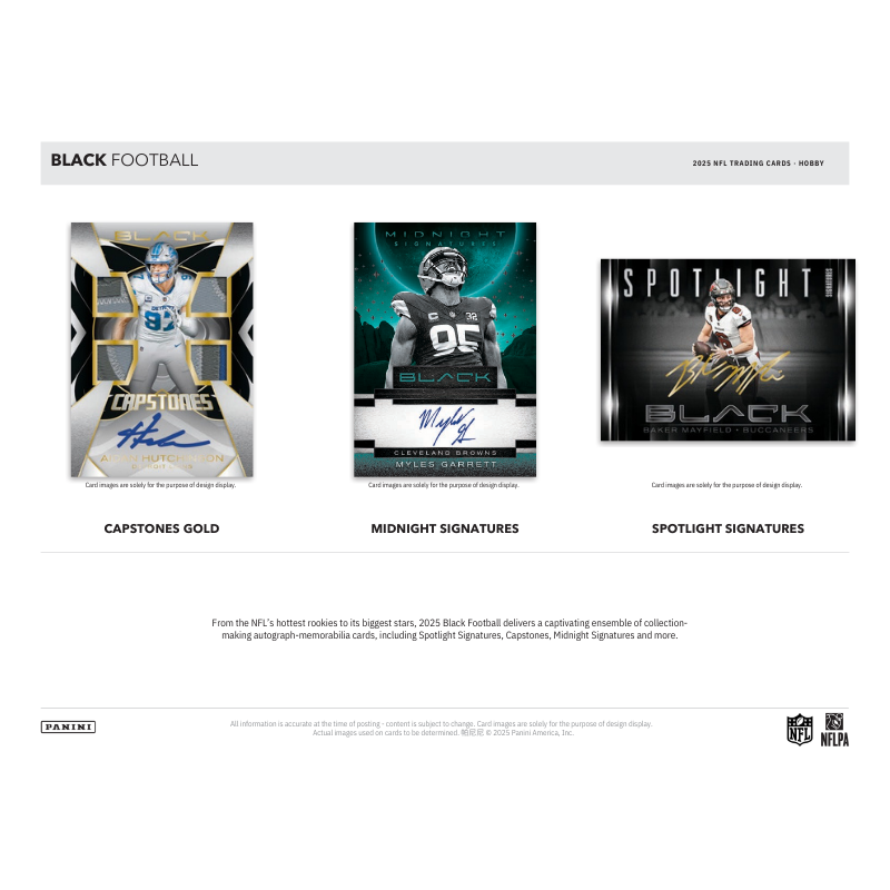 2025 Panini Black Football Hobby 12 Box Case