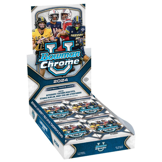 2024 Bowman University Chrome Football Hobby 12 Box Case