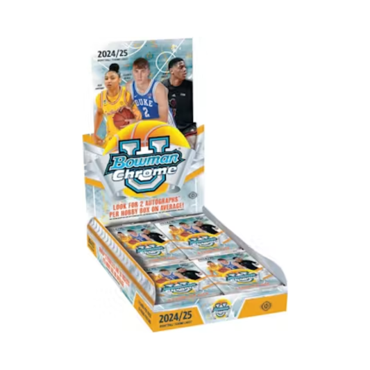 2024/25 Bowman Chrome University Basketball Hobby 12 Box Case