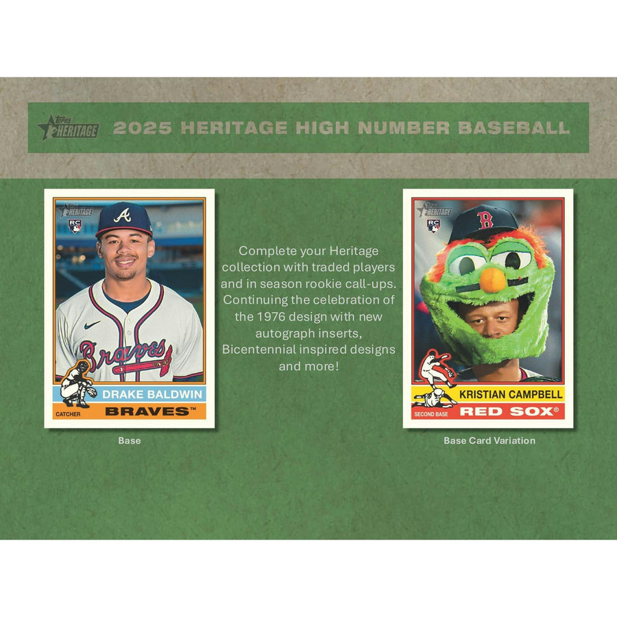 2025 Topps Heritage High Number Baseball Hobby 12-Box Case