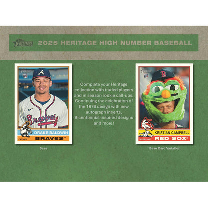 2025 Topps Heritage High Number Baseball Hobby 12-Box Case