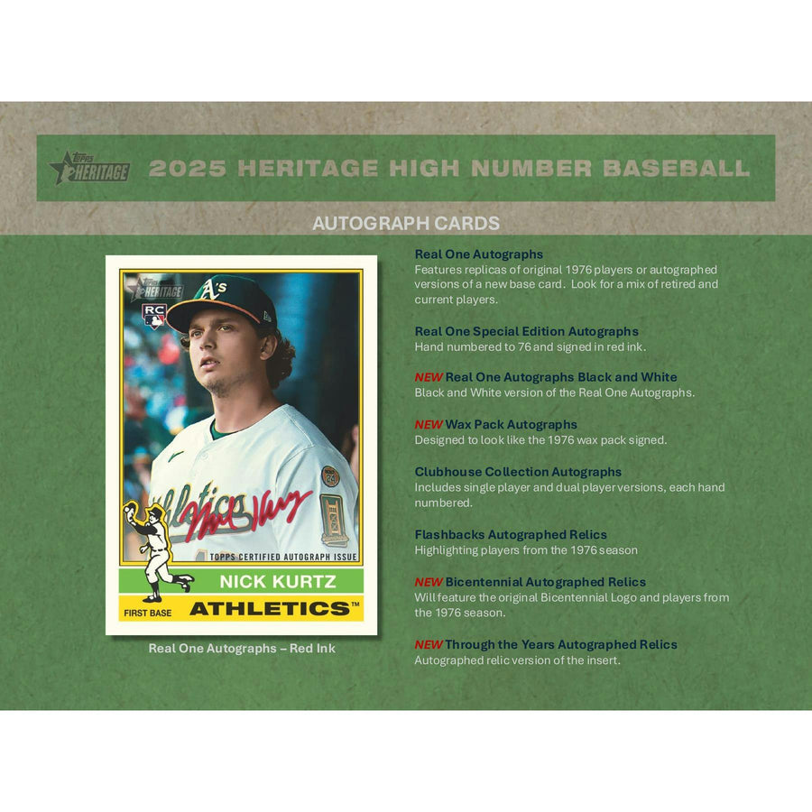 2025 Topps Heritage High Number Baseball Hobby 12-Box Case