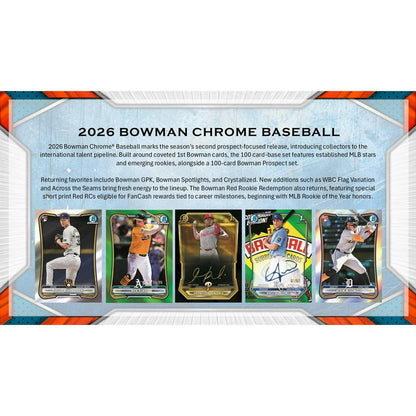 2026 Bowman Chrome Baseball Mega 20-Box Case (Presell)