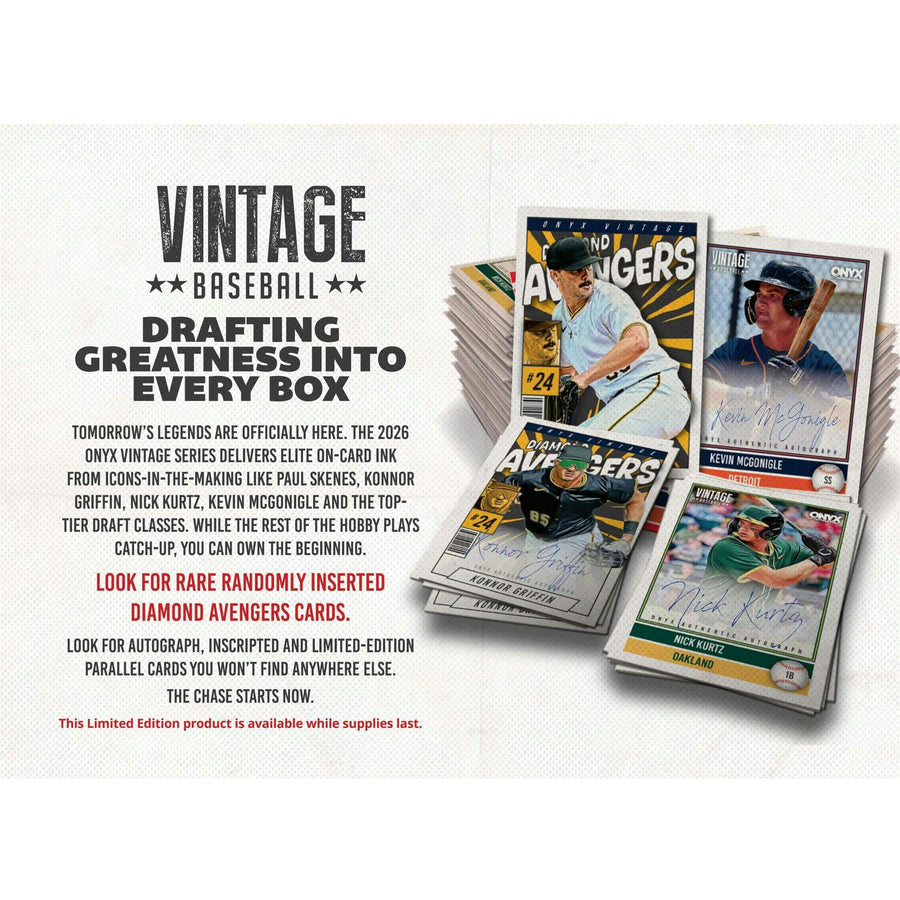 2026 Onyx Vintage Baseball Mega 6-Box Case