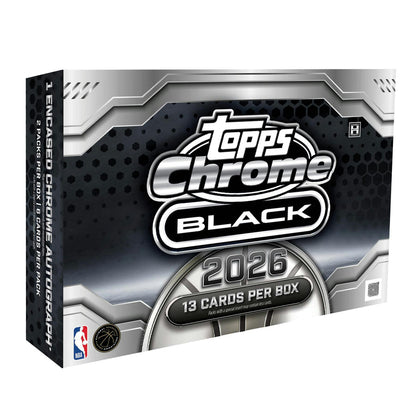 2025/26 Topps Chrome Black Basketball Hobby Box (Presell)