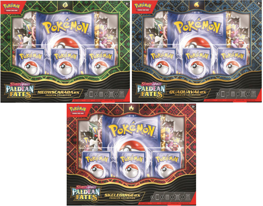 Pokemon Scarlet & Violet Paldean Fates EX Premium Collection Box – 6 Box Case