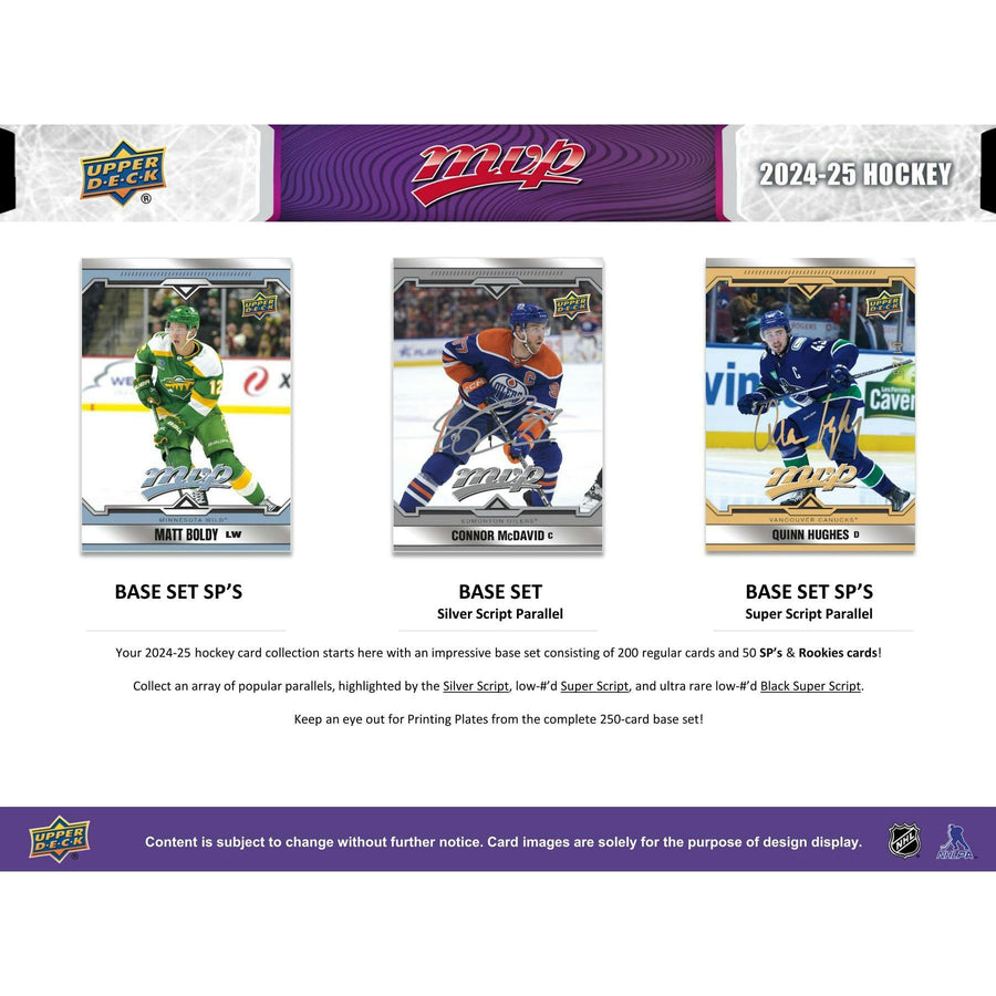 2024/25 Upper Deck MVP Hockey Hobby 20-Box Case