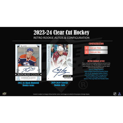 2023/24 Upper Deck Clear Cut Hockey Hobby 30-Box Case