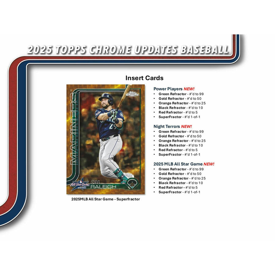 2025 Topps Chrome Update Series Baseball Mega 20-Box Case