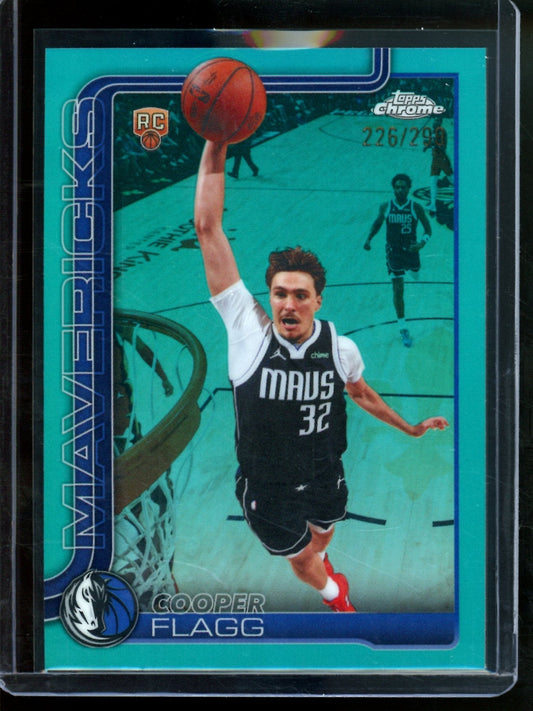 2026 Topps Chrome Update Cooper Flagg Aqua Rookie Refractor /299 Mavericks
