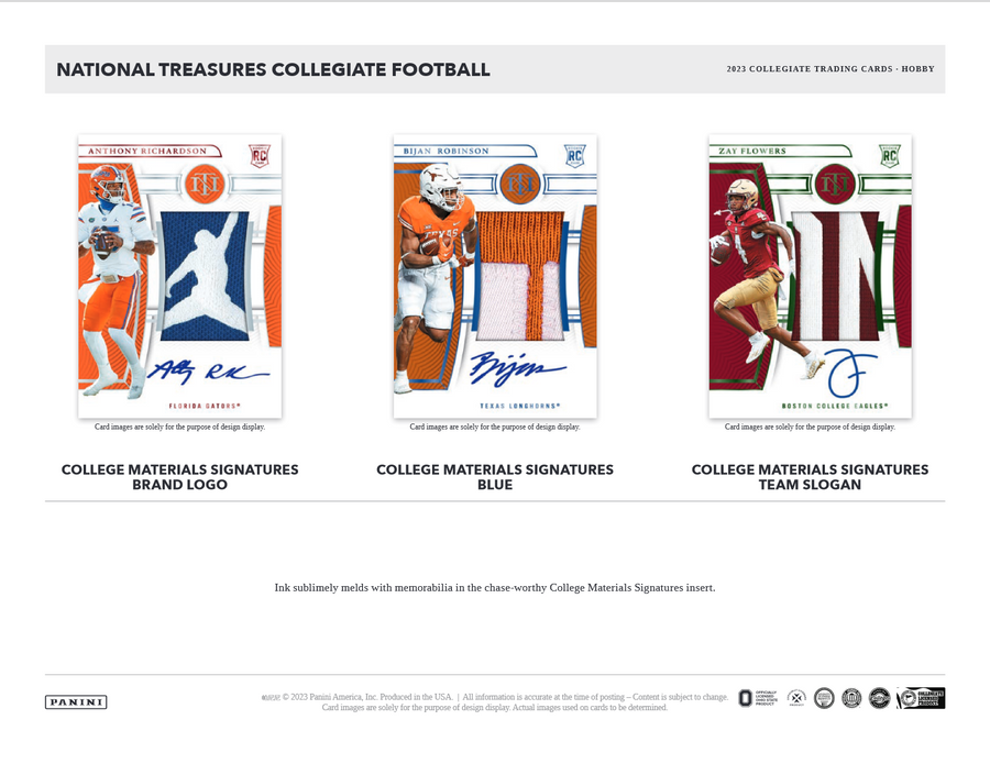 2023 Panini National Treasures Collegiate Football Hobby 4 Box Case