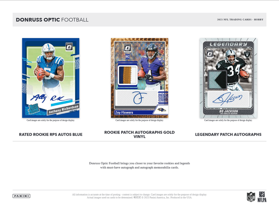 2023 Panini Donruss Optic Football Hobby 12 Box Case
