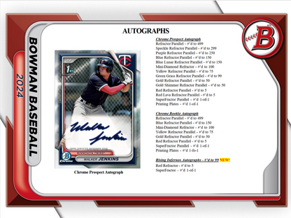 2024 Bowman Baseball Jumbo 8 Box Case