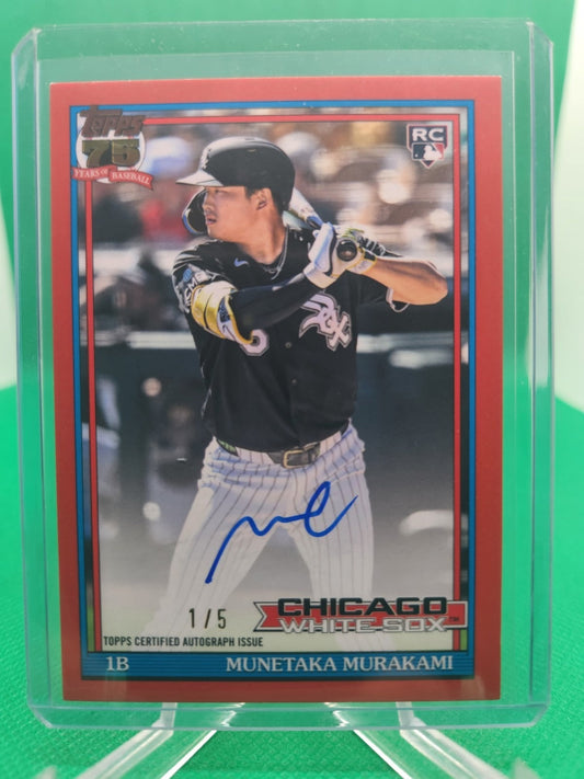 2026 Topps Update Munetaka Murakami Red Rookie Auto RC #91AU-MM /5