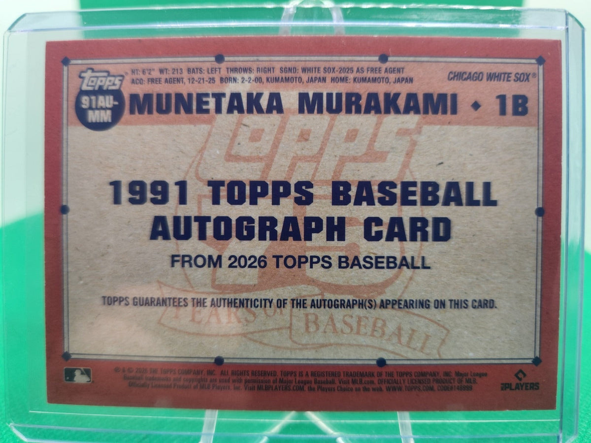 2026 Topps Update Munetaka Murakami Red Rookie Auto RC #91AU-MM /5