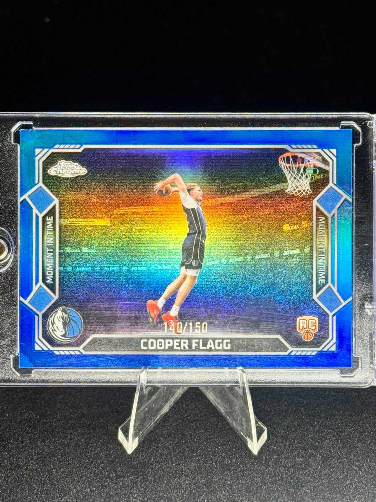 Cooper Flagg 2025-26 Topps Chrome Update Moment in Time Blue Refractor RC