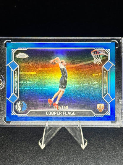 Cooper Flagg 2025-26 Topps Chrome Update Moment in Time Blue Refractor RC