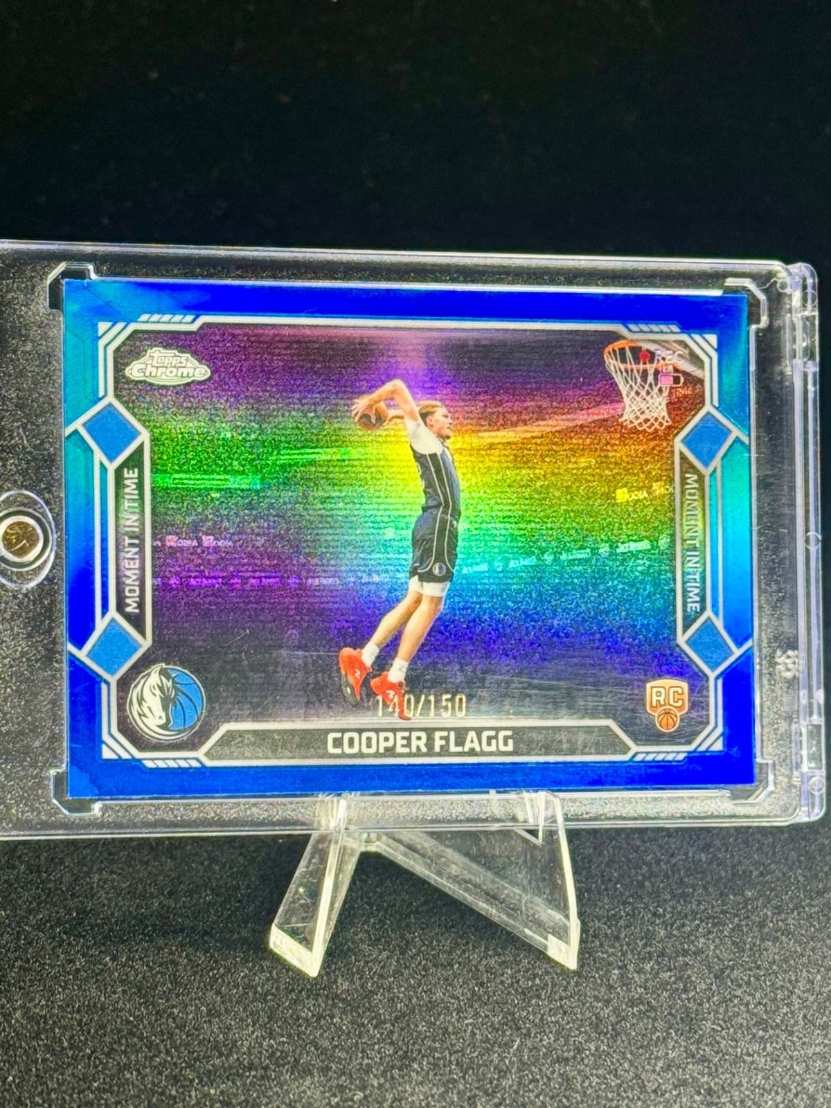 Cooper Flagg 2025-26 Topps Chrome Update Moment in Time Blue Refractor RC