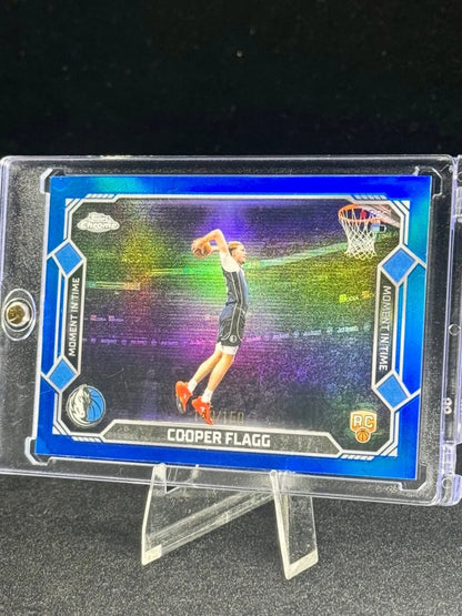 Cooper Flagg 2025-26 Topps Chrome Update Moment in Time Blue Refractor RC