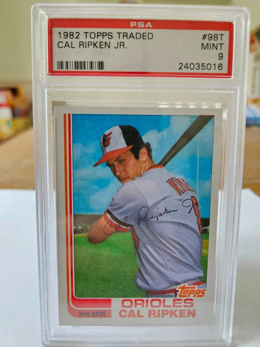 1982 Topps Traded #98T Cal Ripken Jr. Rookie Card PSA 9 Mint – Baltimore Orioles HOF