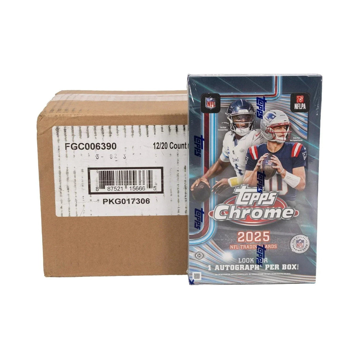 2025 Topps Chrome Football Hobby Case (12 box)