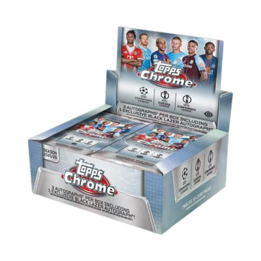 2025/26 Topps Chrome UEFA Club Competitions Soccer Jumbo Box