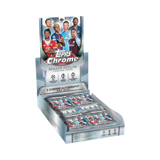 2025/26 Topps Chrome UEFA Club Competitions Soccer Hobby 12 Box Case