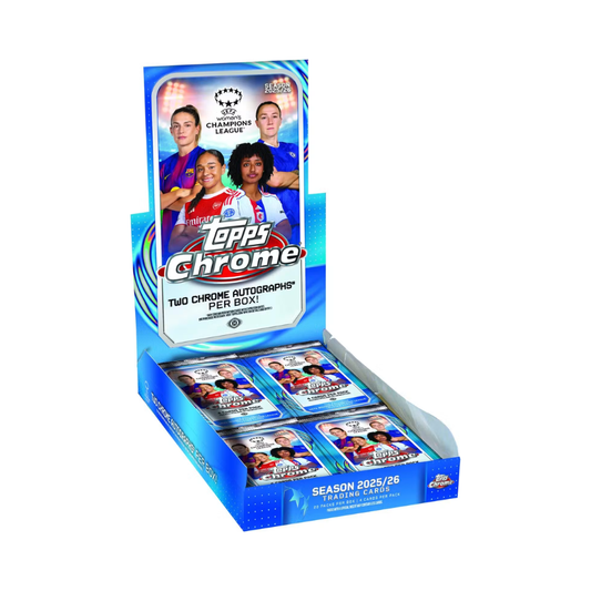 2025/26 Topps Chrome Women's UEFA Champions League Soccer Hobby 12 Box Case