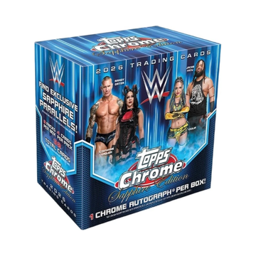 2026 Topps Chrome WWE Hobby Sapphire 10 Box Case