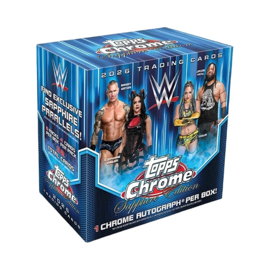 2026 Topps Chrome WWE Hobby Sapphire 10 Box Case