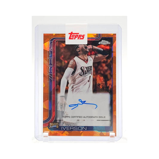 Betterworld - Allen Iverson 2025-26 Topps Chrome Update Orange Sapphire Autograph /25