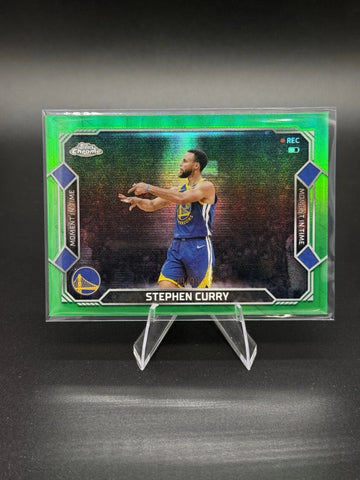Stephen Curry 2025-26 Topps Chrome Update Moment In Time True Green /99