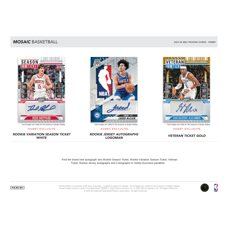2024/25 Panini Mosaic Basketball Hobby 12 Box Case