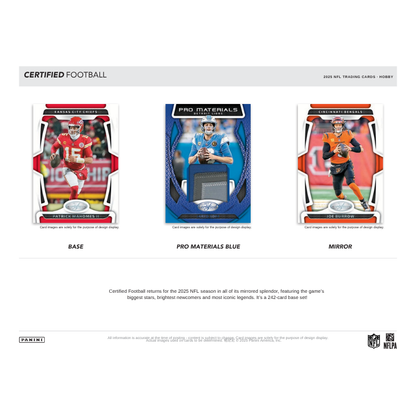 2025 Panini Certified Football Hobby 16 Box Case