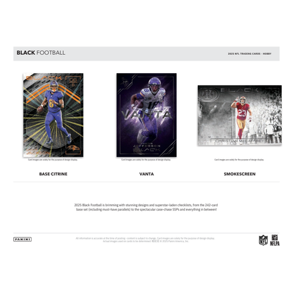 2025 Panini Black Football Hobby 12 Box Case