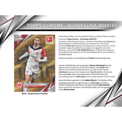 2024/25 Topps Chrome Bundesliga Soccer Hobby 12 Box Case