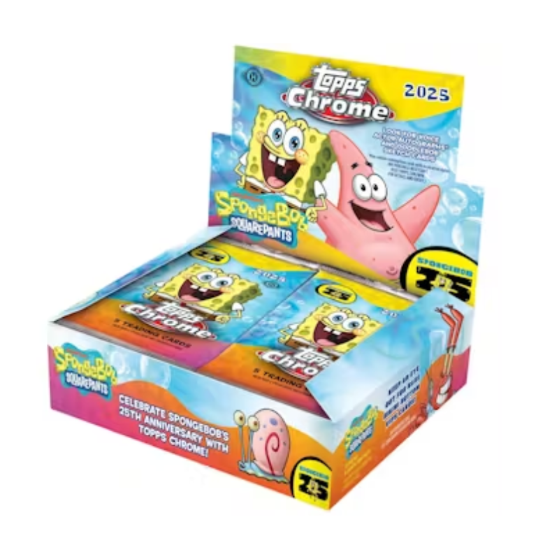 2025 Topps Chrome Spongebob 25th Anniversary Hobby 12 Box Case