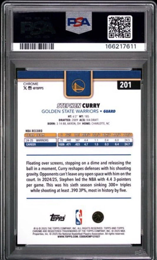 Betterworld- Stephen Curry 2025-26 Topps Chrome Refractor PSA 10 💎🏀