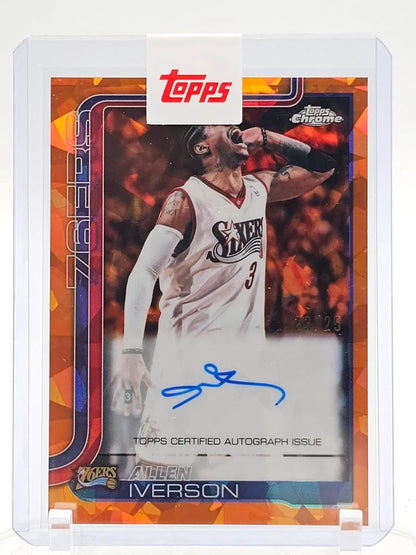 Betterworld - Allen Iverson 2025-26 Topps Chrome Update Orange Sapphire Autograph /25