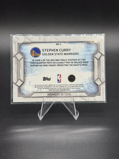 Stephen Curry 2025-26 Topps Chrome Update Moment In Time True Green /99