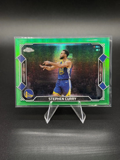 Stephen Curry 2025-26 Topps Chrome Update Moment In Time True Green /99