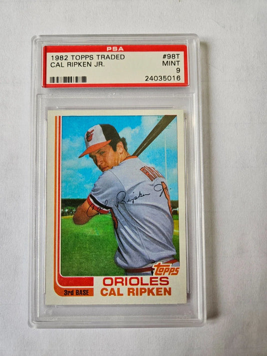 1982 Topps Traded #98T Cal Ripken Jr. Rookie Card PSA 9 Mint – Baltimore Orioles HOF