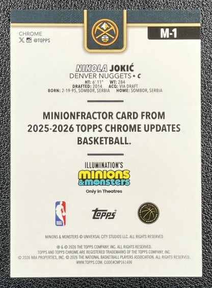 Betterworld - Nikola Jokic 2025-26 Topps Chrome Update Minionfractor SSP #M-1
