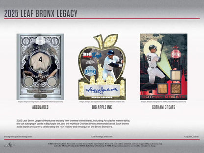 Leaf Bronx Legacy Baseball 2025 Hobby Box