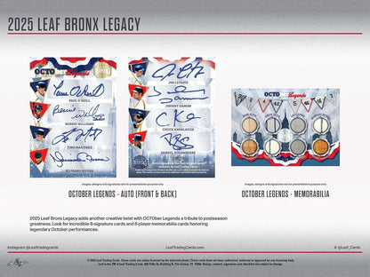 Leaf Bronx Legacy Baseball 2025 Hobby Box